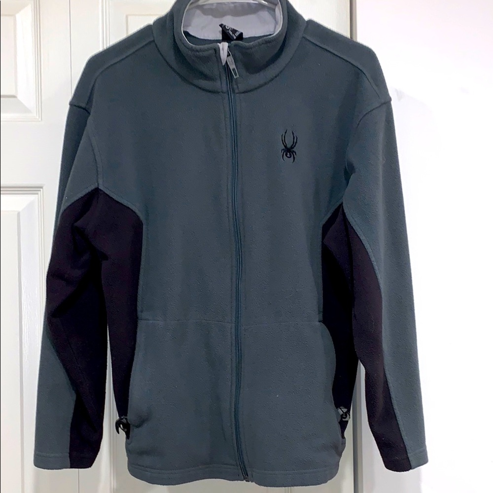 Spyder Gray and Black Fleece Jacket